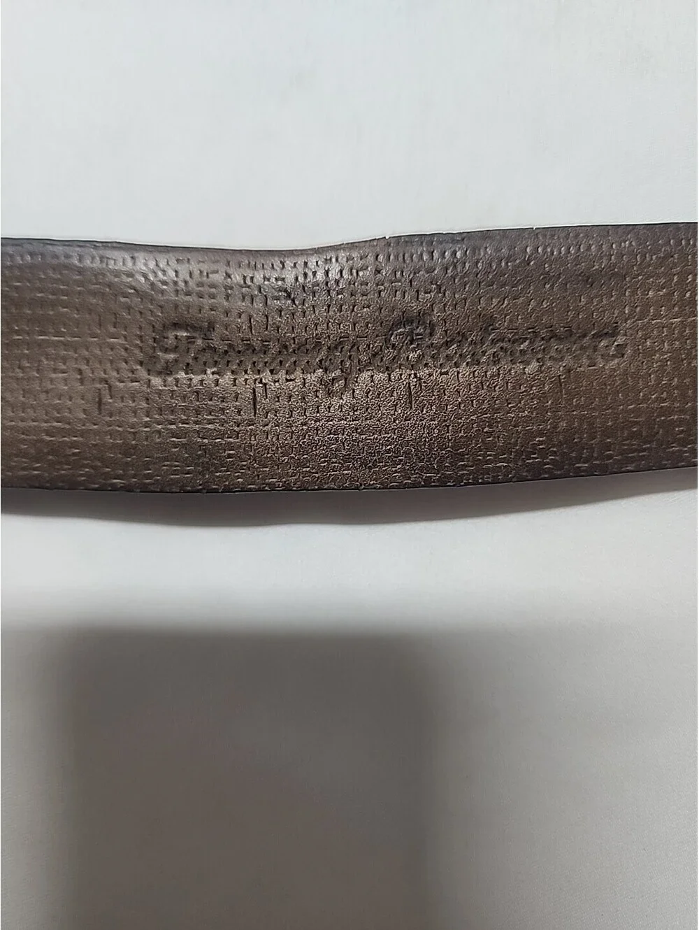 Tommy Bahamma Top Grain Leather Belt Men's Size 38 Brown Silver Tone Buckle